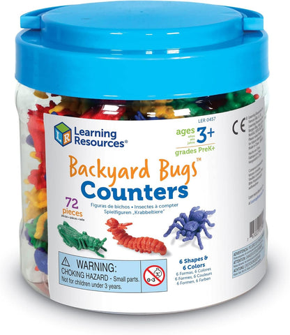 Learning Resources LER0457 Backyard Bugs Counters, Educational Counting and Sorting Toy, Set of 72