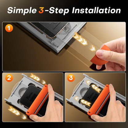 TOCOL 2 Pack for iPhone 16 Pro Max Screen Protector, Instant Installation, Auto-Dust Removal, Zero Bubble, Unbreakable 9H Hardness Shatterproof HD Tempered Glass