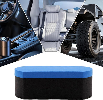Car Cleaning Sponge, Wheel Sponge Brush, Tire Cleaner Tool 4.61x2.28x1.57 Inches, Non-Scratch Outside, Ergonomic Grip, Ideal for Auto Detailing, Garage, Outdoor Use