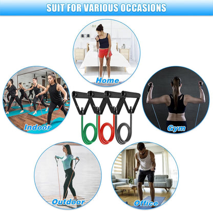 Brebebe Door Anchor Strap for Resistance Bands Exercises, Multi Point Anchor Gym Attachment for Home Fitness, Portable Door Band Resistance Workout Equipment, Easy to Install, Punch-Free, Nail-Free