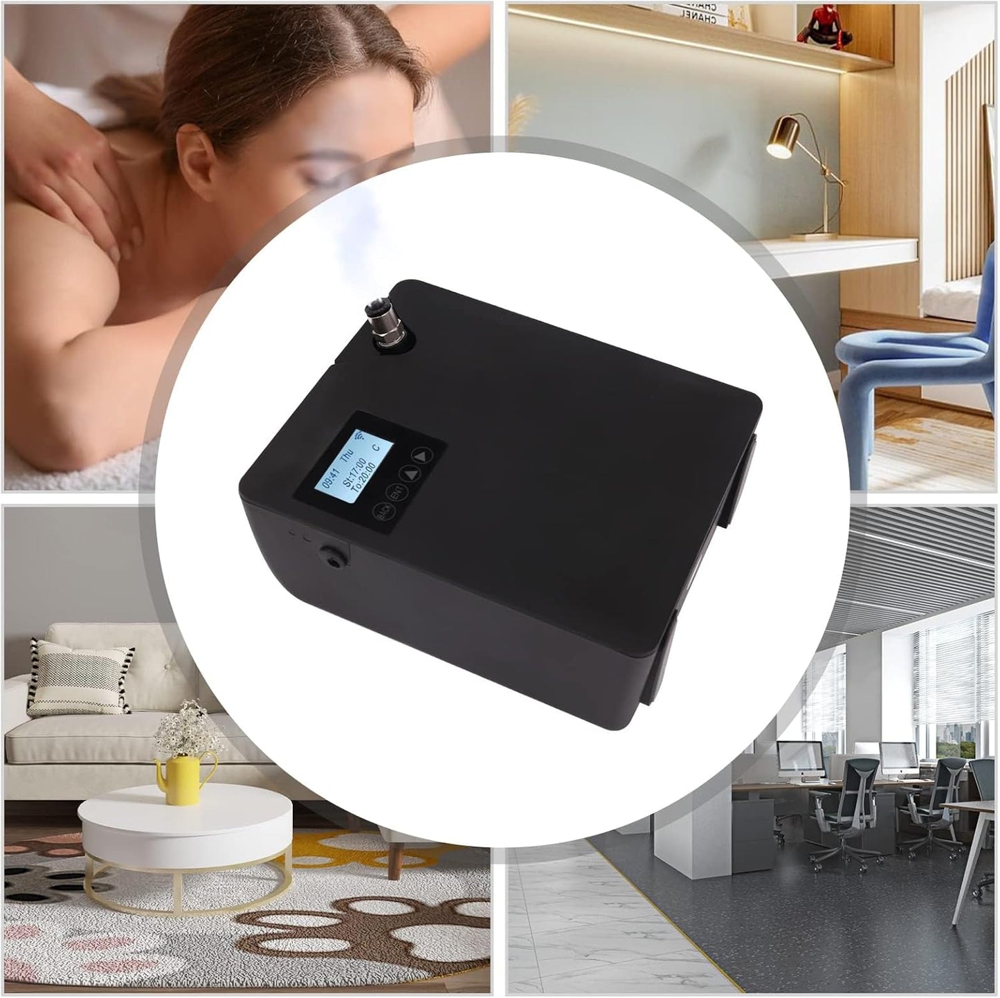 Smart Scented Air Machine, 300ml Essential Oil Diffuser with Professional Atomization Technology – Ideal for Large Rooms, Offices, Spas & Businesses (Black)