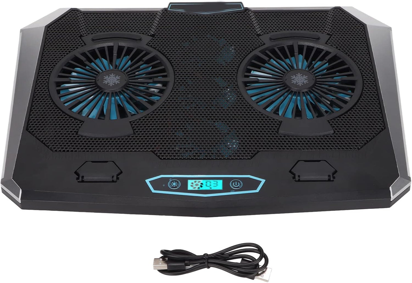 XUMIUZIY Laptop Cooling Pad,Laptop Fan Cooling Pad,5 Fans Fast Heat Dissipation Multi Angle Support RGB Lighting Low Noise Notebook Cooler Stand