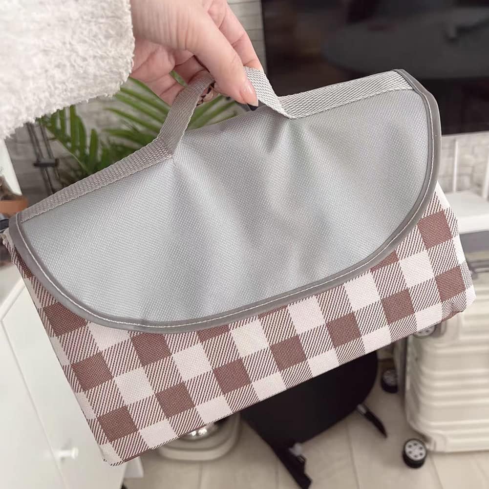 Extra Large Picnic Blanket Beach Blankets, 80''x80'' Picnic Mat Waterproof Sand Proof Foldable Portable for Outdoor Camping Hiking Travel Grass Park Music Festival Lawn Mats (Brown, 80x80 inch)