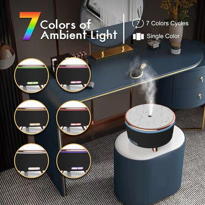 Necomi Essential Oil Diffusers 500ml, Humidifier Aromatherapy Diffusers with Remote Control, Scented Oil Diffusers 7 Colors Lights & 3 Mist Mode for Home Bedroom Office