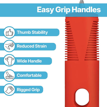 Carex Adaptive Utensils – Weighted Cutlery Set for Hand Tremors, Parkinson’s & Arthritis – Large Handled Easy Grip Silverware for Weak Grips – Seniors Aids & Elderly Assistance Dining Tool