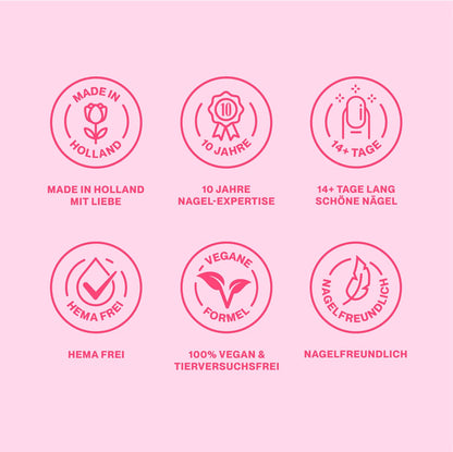 Pink Gellac UV Gel Nail Polish – 230 Amorous Red 15 ml – Long Lasting Shellac Nail Polish Red – UV Gel Nail Polish – UV Lacquer for Nails in Salon Quality – UV Nail Polish Made in Holland