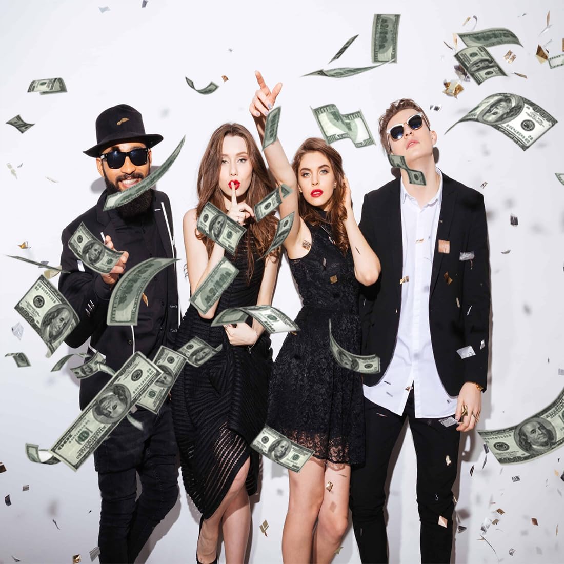 Money Game, Cash Toy for Children, Copy Money, Real Size Fake Dollar, Casino Accessories, Cash Film Play Toy, 120 Pieces, (20 x 1$, 5$, 10$, 20$, 50$, 100$)