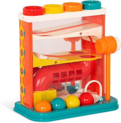 B. toys - Whacky Ball - Pounding Toy - 4 Colorful Balls and Hammer - Pound & Play - Educational and Educational Toy for Kids - 12 Months +