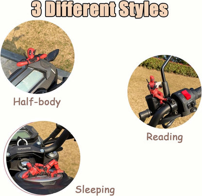 PACIOCEAN 3PCS Car Interior Model Ornaments Home Office Desk Charm Christmas Ornaments Auto Motorcycle Truck Decorationï¼ˆDifferent Posturesï¼‰