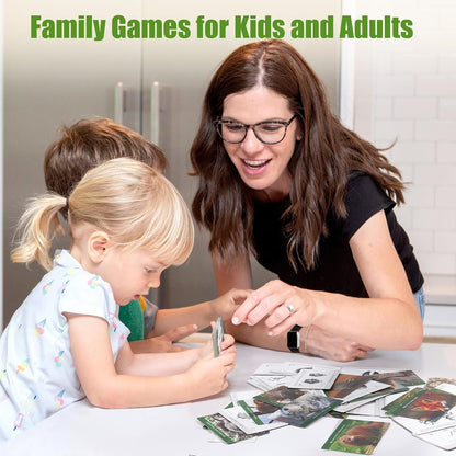 MEROCO Forest Animal Tracks Cards for Kids Animal Flash Cards Match Game Learning Toys