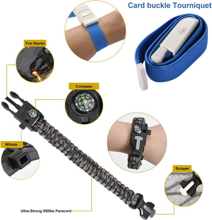 First Aid Kit for Hiking, Backpacking, Camping, Travel, Car & Cycling, with Waterproof Laminate Bags, Protect Your Supplies! Be Prepared for All Outdoor Adventures or at Home & Work (Camouflage)