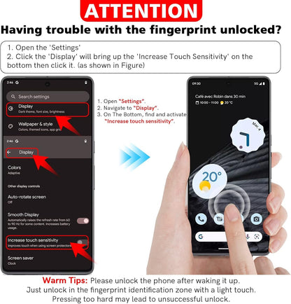 LK [2+2 Pack] for Google Pixel 7 Pro Screen Protector + 2 Pack Camera Lens Protector with Positioning Tool, [Anti-Scratch] Self-Healing TPU Film, Ultra-Thin Screen Protector for Pixel 7 Pro, 6.7-inch