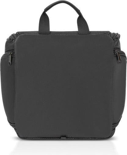 SEEKR Hanging Travel Toiletry Bag, Makeup Organiser, Expandable Compartments and Removable Pouches, for Toiletries, Cosmetics and Travel Essentials, Ideal for Luggage, Camping, Beach or Home (Black)