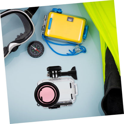 KALLORY Camera Protective Shell with Dual Cold Shoe Mounts Underwater Housing Case for Digital
