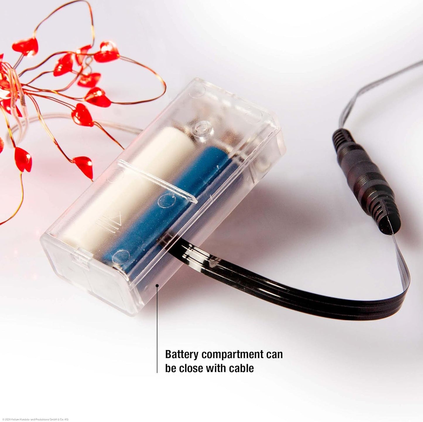 Hellum Battery Adapter, 3V Replacement Adapter for AAA Batteries x 2 Pack, AAA x 2 x Dummy Batteries, Replacement Power Supply with 1.8m Cable for Battery Lighting Decoration