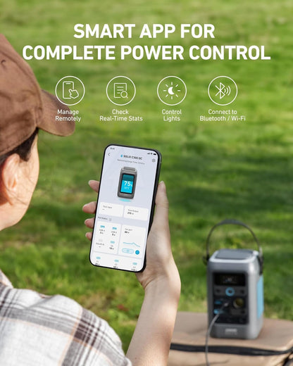 Anker SOLIX C300 DC Power Bank Station, Outdoor 288Wh (90,000mAh), Portable Power Station, LiFeP04 Battery, 300W Solar Generator, for Camping, Traveling, and Emergencies (No Wall Charger Included)
