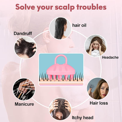 Alyvisun Scalp Massager, Soft Silicone Shampoo Brush for Hair Growth | Relaxation and Cleansing Head | Scalp Exfoliator