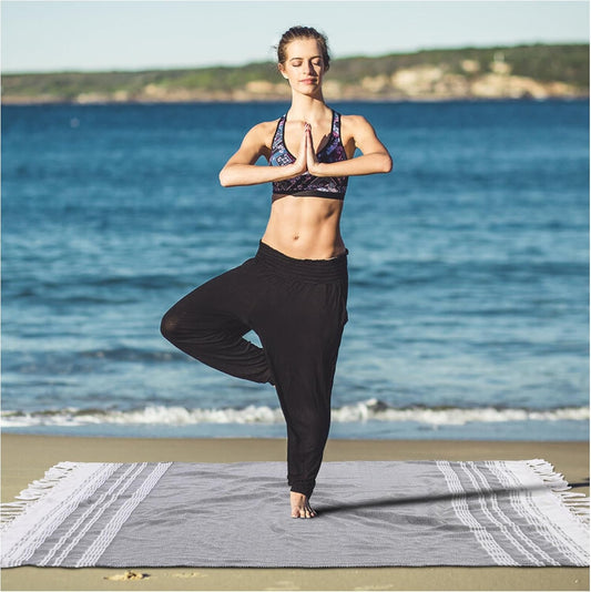 Extra Large Yoga Blanket Throw Blanket Car Camping Gear Meditation Supplies Mat Cover Falsa Equipment Workout Accessories Gym Essential Excise Stuff Women Birthday Boss Who Have Everything