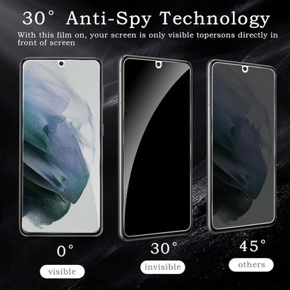 Privacy Screen Protector for Samsung Galaxy S21 5G, Shatterproof Tempered Glass Accessories, Anti Spy Tempered Glass Film, Case Friendly Ultra Resistant 9H Hardness Anti-Glare HD Black -2 Pack