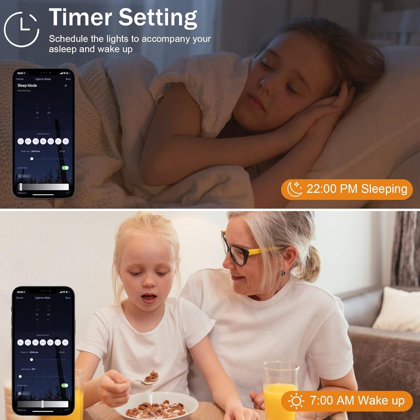 Under Cabinet Lights Kit, LED Smart Dimmable Strip Lighting Fixtures, 24V Plug in Linkable Bar LED Counter Lights for Pantry, Kitchen, Shelf, Bookcases, Showcase (10 PCS, Warm White)