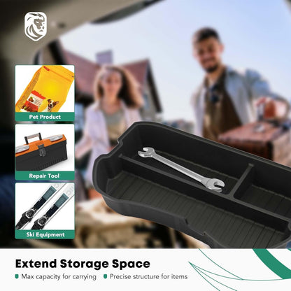 YHTAUTO Front Trunk Organizer Compatible with Tesla Model 3 2021 2022 2023 Accessories, Waterproof Frunk Storage Bins Organizer Front Trunk Storage Box - Black