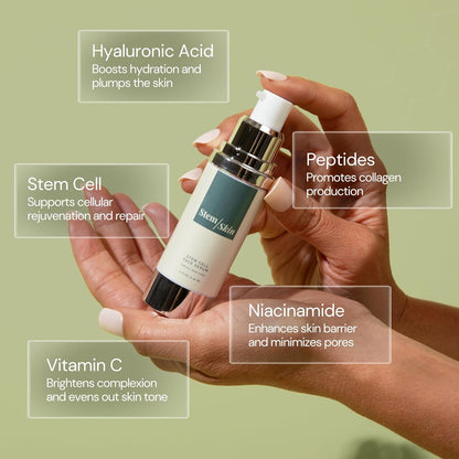 Advanced Anti-Aging Serum with Stem Cell Growth Factors – Hydrating Skin Renewal Formula for Wrinkles, Fine Lines, Acne, Skin Tone – Revitalizing and Rejuvenating Serum for Youthful Radiance