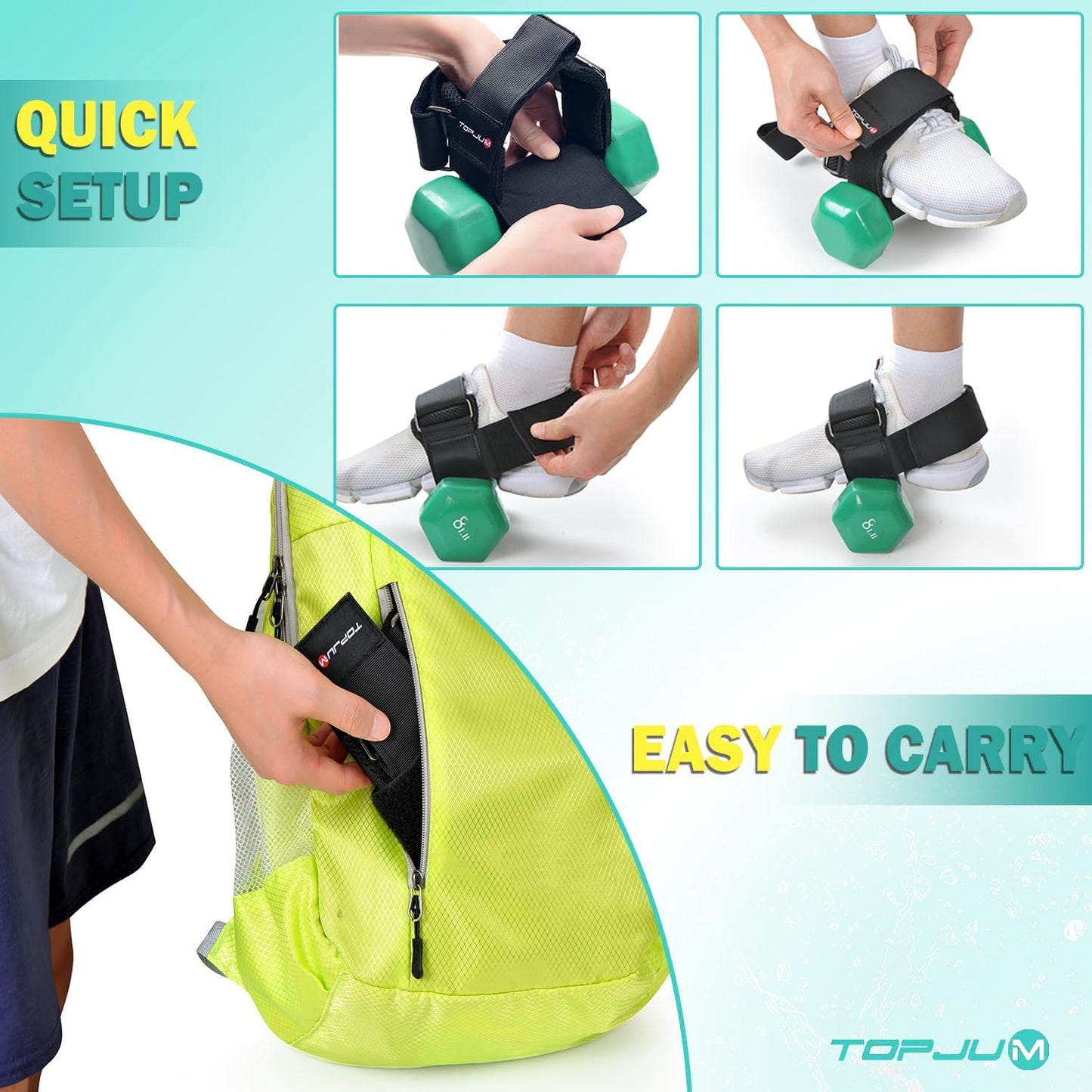 Dumbbell Foot Attachment, Tibialis Trainer, Adjustable Ankle Weights, Ankle Straps for Weight Lifting, Leg Workouts at Home for Hip Flexors, Shin Splint, Hamstring Curls, Leg extensions, Home Gym