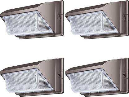 LEDMO 120W LED Wall Pack Light, 5000K Outdoor Security Flood Lighting, 15840LM Commercial Wall Light with IP65 Waterproof for Parking Lots, Yard (4Pack)