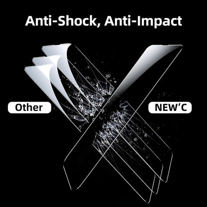 NEW'C 3 Pack Designed for iPhone 14, iPhone 13, iPhone 13 Pro Screen Protector (6.1 inches), Tempered Glass,Case Friendly Scratch-proof, Bubble Free, Ultra Resistant