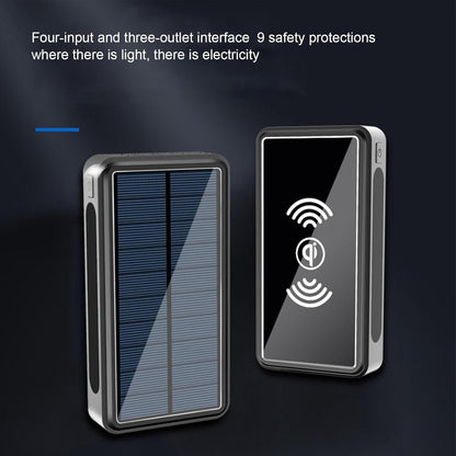 Solar Power Bank - 30000mAh Phone Charger | Large Capacity LED Camping Light, USB emergencyy Survival Sunlight Lantern Travel Lightening Tool for Outdoor Picnic Camping Surviving