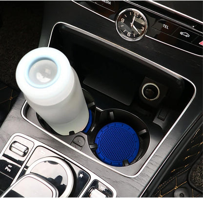 4 Pack Car Cup Holder Coaster, 2.75 Inch Diameter Non-Slip Universal Insert Coaster, Durable, Suitable for Most Car Interior, Car Accessory for Women and Men (Dark Blue)
