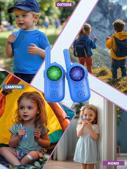 Inspireyes Rechargeable Kids Walkie-Talkie, 48 Hours Working Time, 3 Kilometers Long Range, Birthday Gifts for Boys Girls, Outdoor Toys for 3-12 Years Old Kids