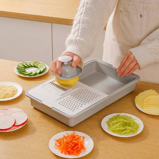 6 In 1 Multi-Functional Grater & Drainer Cutting Board With Containers Lids And Graters, Easy To Clean, Suitable For Cheese, Fruits, Vegetables Health Food Enthusiasts Light Meals, Salad Lovers(1set)