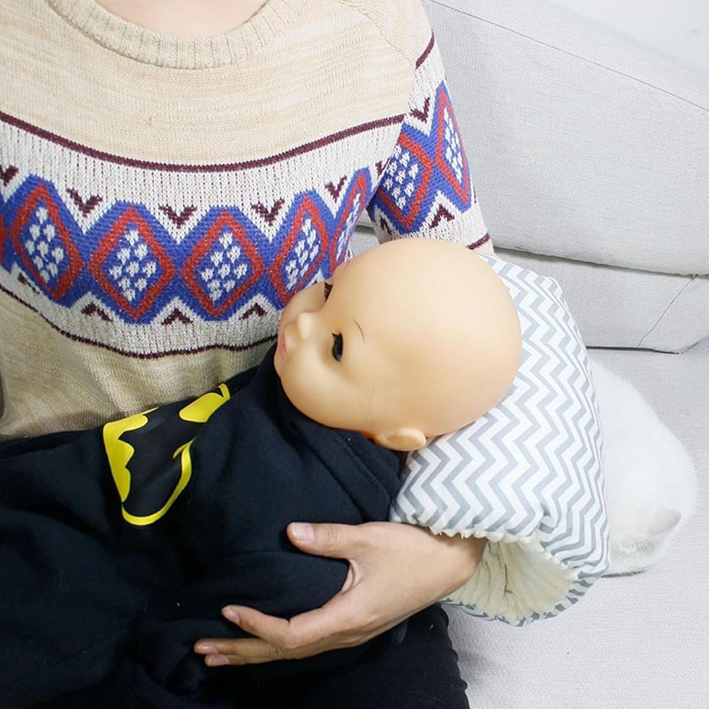ORALEAF Arm Pillow - Cozy Cradle Nursing Pillow for Breastfeeding, Soft Head Support Pillow,Perfect Comfort for You and Your Baby