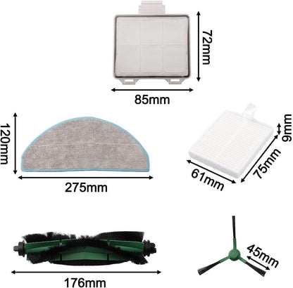 Cleaning For Essentials Kit spazzola principale con filtri e panni mocio insieme a spazzole laterali per Roomba modelli Y0140/Y0110/Y0112