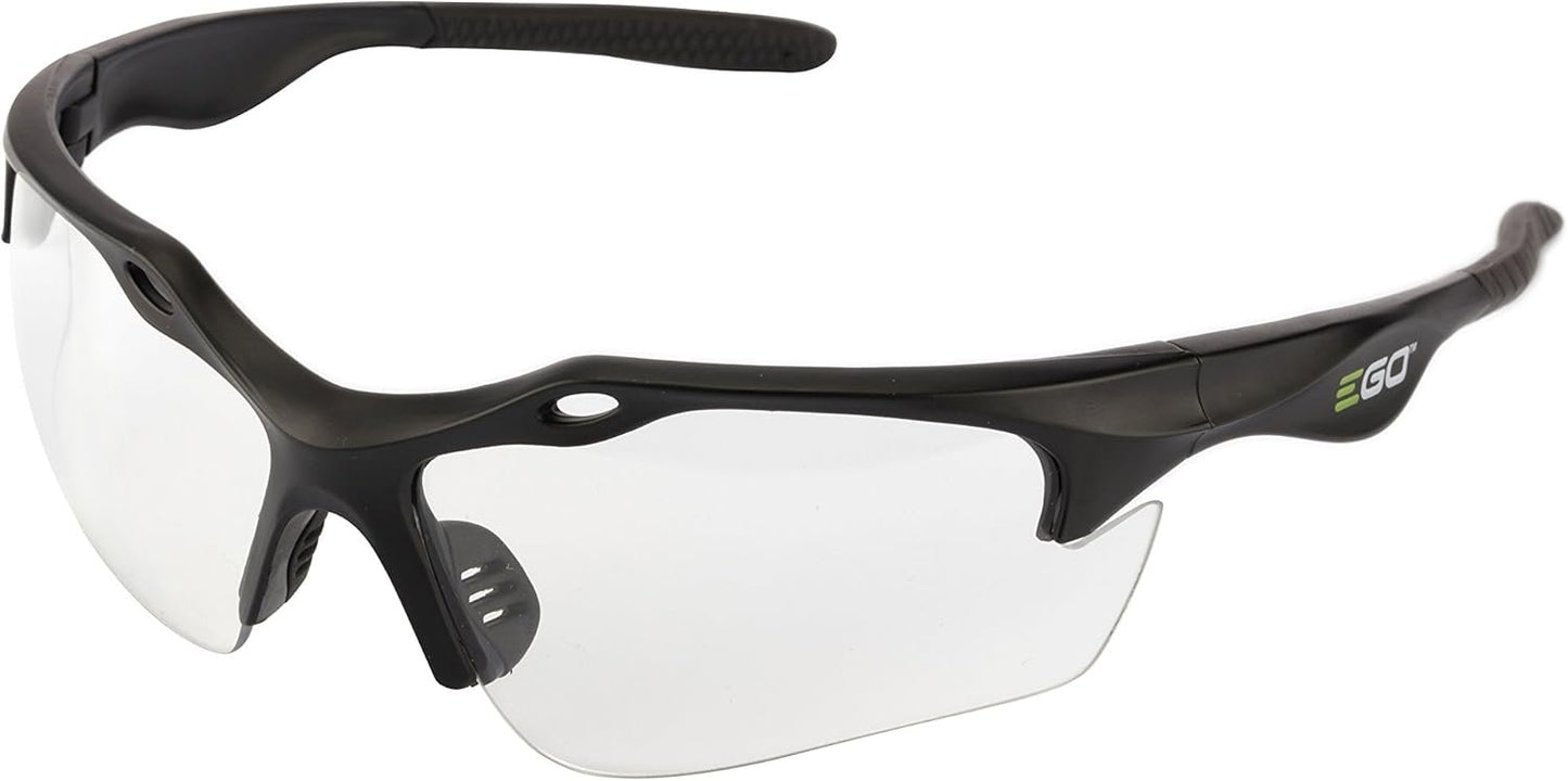 EGO Power+ GS001 Anti-scratch Safety Glasses with 99.99-Percent UV Protection and ANSI Z87.1 Standards, Clear Lens