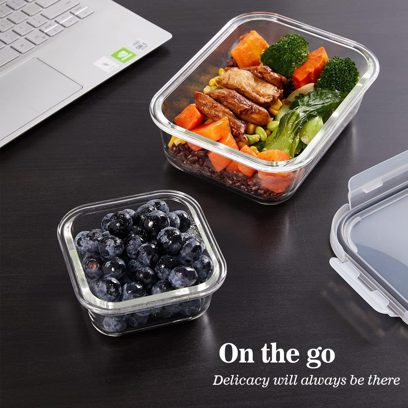 Glass Food Storage Containers with Lids Airtight, Glass Meal Prep Containers for Lunch Food Storage with Lids, 24 Pcs Glass Food Container Set-Leak Proof Microwave, Oven, Freezer and Dishwasher Safe