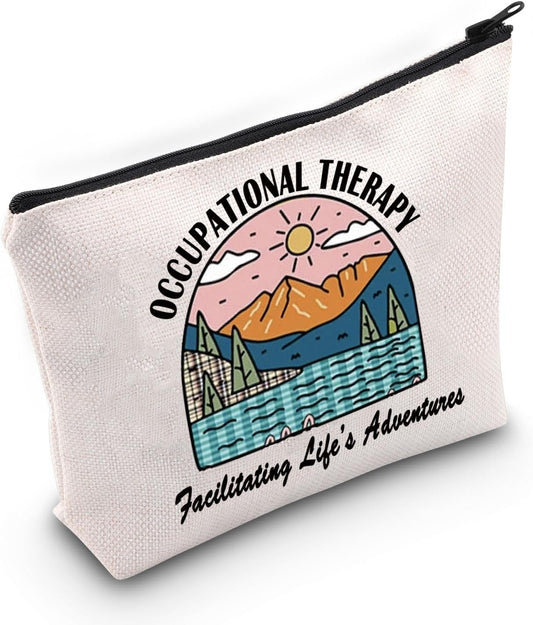 OT Gift Doctor Appreciation Gift Occupational Therapy Cosmetic Bag Medical Assistant Travel Toiletry Pouch (C OT)