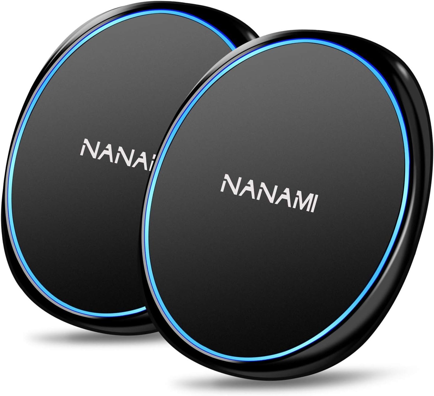 NANAMI Fast Wireless Charger [2 PACK], 15W Max Wireless Charging Pad for iPhone 16 15 Pro Max 14 13 12 11 XS Max XR 8,Fast Charge for Samsung Galaxy S25 S24 Ultra S23 S22 S21 S20,AirPods Pro/3,Pixel 6
