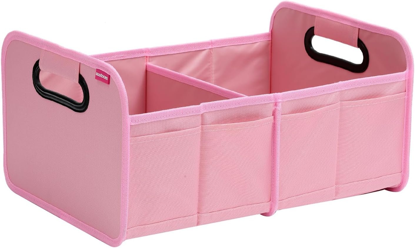 austoces Car Trunk Organizer and Storage Bin Small Essentials Collapsible Organization Accessories for SUV/Sedan Pink