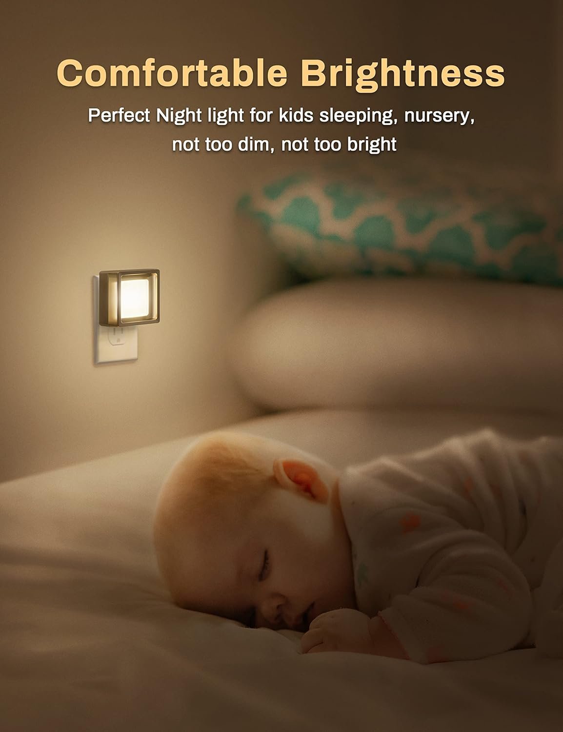 Night Light, DORESshop Night Lights Plug Into Wall [2 Pack] with Dusk-to-Dawn Sensor, LED Night Lights, Adjustable Brightness Veilleuse Enfant for Bathroom, Hallway, Bedroom,Stairway, Soft White