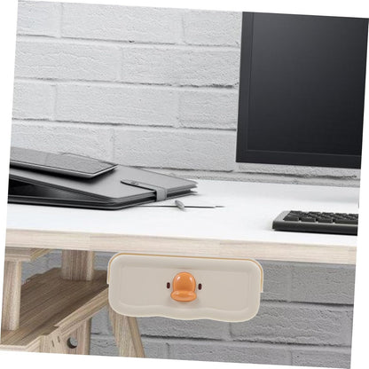 Veemoon Under Desk Drawer Organizer Stackable Desktop Storage for Office Supplies Fun Cartoon Design for Tidy Workspaces Essential Hidden Desk Organization