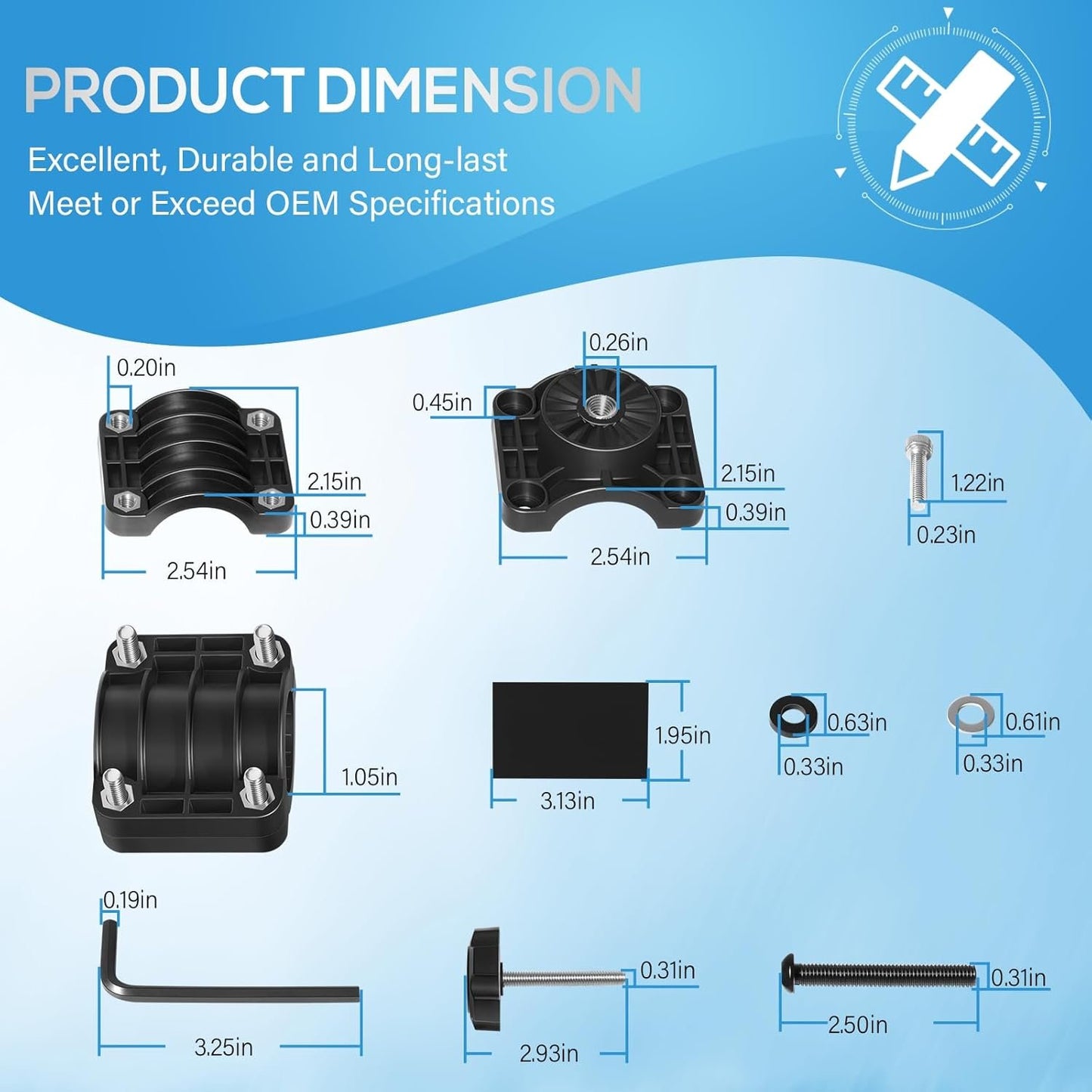 0 Degree Pole Mount Fits for Garmin Livescope Plus LVS34, for LiveScope Plus System, Transducer Bracket 010-13228-03