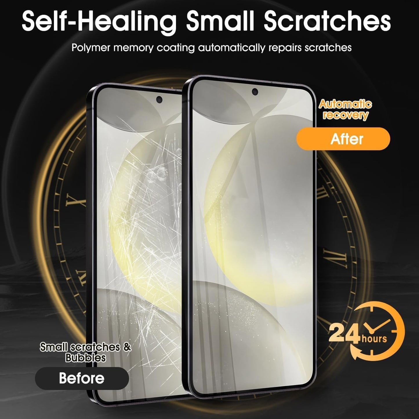 DYNASCO 3 Pack Privacy Screen Protector Compatible with Samsung Galaxy S23 FE, Anti-Spy TPU Hydrogel Protective Film for Samsung Galaxy S23 FE 5G 6.4" - Support Fingerprint Unlock, Self-Healing