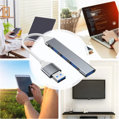 Generic High Speed USB Splitter â€“ Multiport Adapter Hub, 5Gbps Transfer Extender | USB 3.0 Expander Connector, Compact Data Port for Laptop Printer Audio Flash Drive Game Controller Use