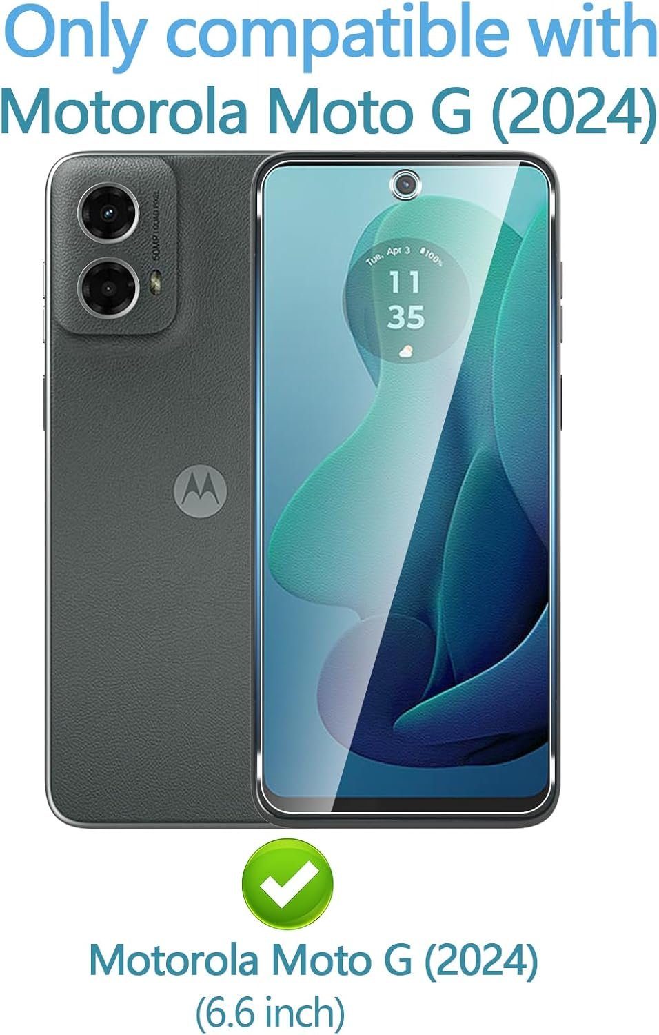 Anoowkoa 2 Pack for Moto G 5G 2024 Screen Protector + [2 Pack] Motorola G 5G 2024 Camera Lens Tempered Glass Protector.9H Hardness.Support Fingerprint Unlock Bubble-Free.Easy Installation