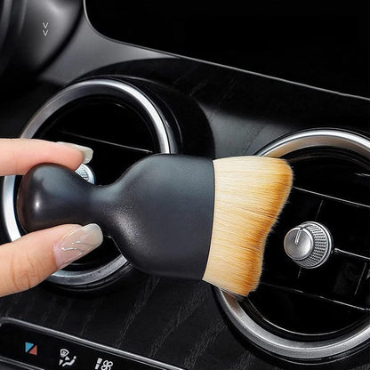 MAEZOE 4-Pack Automotive Interior Dusting Brush with Protective Case, Car Interior Accessories Cleaning Soft Brushes for Interior, Home, Office, Scratch-Free PP Material