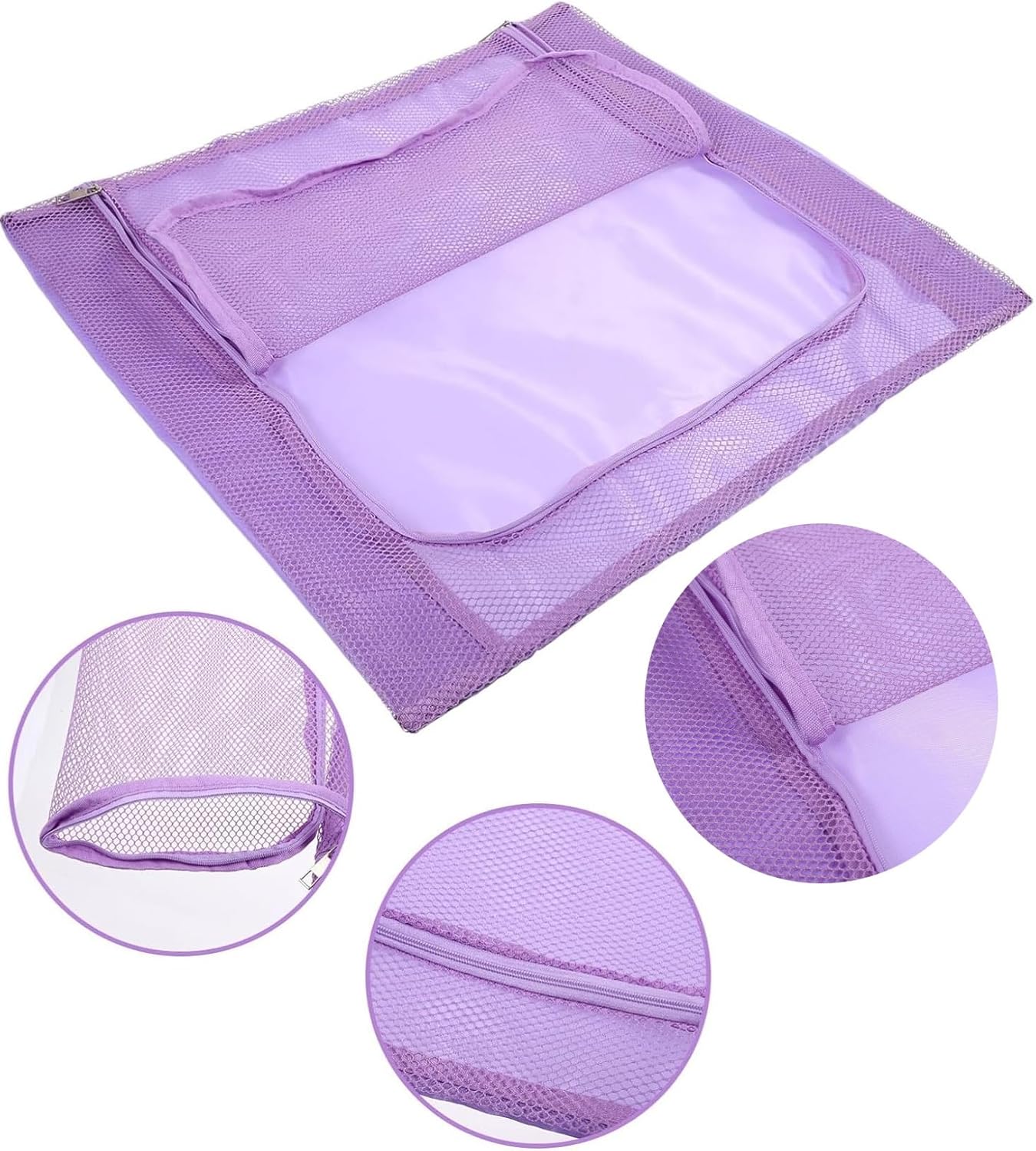 1PC Zipper Mesh Travel Clothes Storage Bag，Foldable Luggage Packing Organizer for Clothing, Perfect for Travel & Home Use, Durable & Compact Design