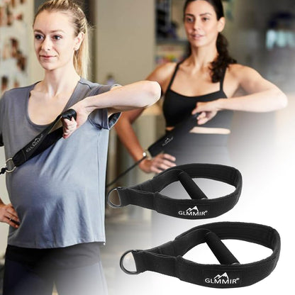 GLMMIR Pilates Double Loop Straps for Pilates Reformer, Fitness Metal D Ring Straps Handle, Pilates Accessories Yoga Wristbands Exercise Straps Pilates Accessories for Workout 2 PCS