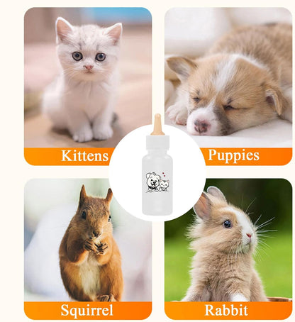 Kitten Feeding Bottle, Kitten Bottle - Baby Kitten Bottles for Nursing | Feeding & Watering Supplies, Portable Pet Feeding Nipples